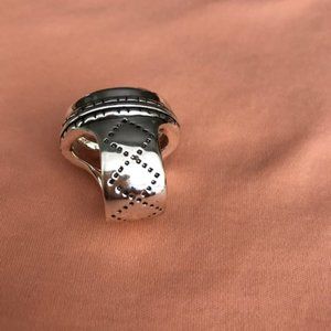 Silver Ring with Precious Stone